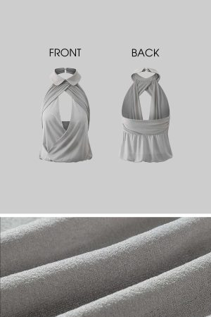 DreamyNerd Soft Halter Collar Top