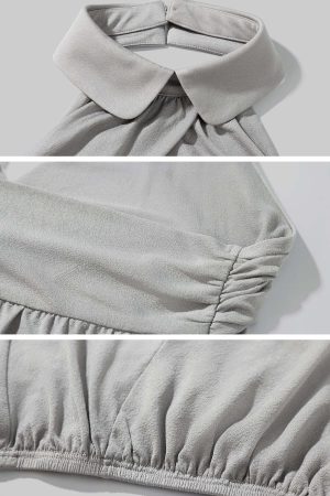 DreamyNerd Soft Halter Collar Top