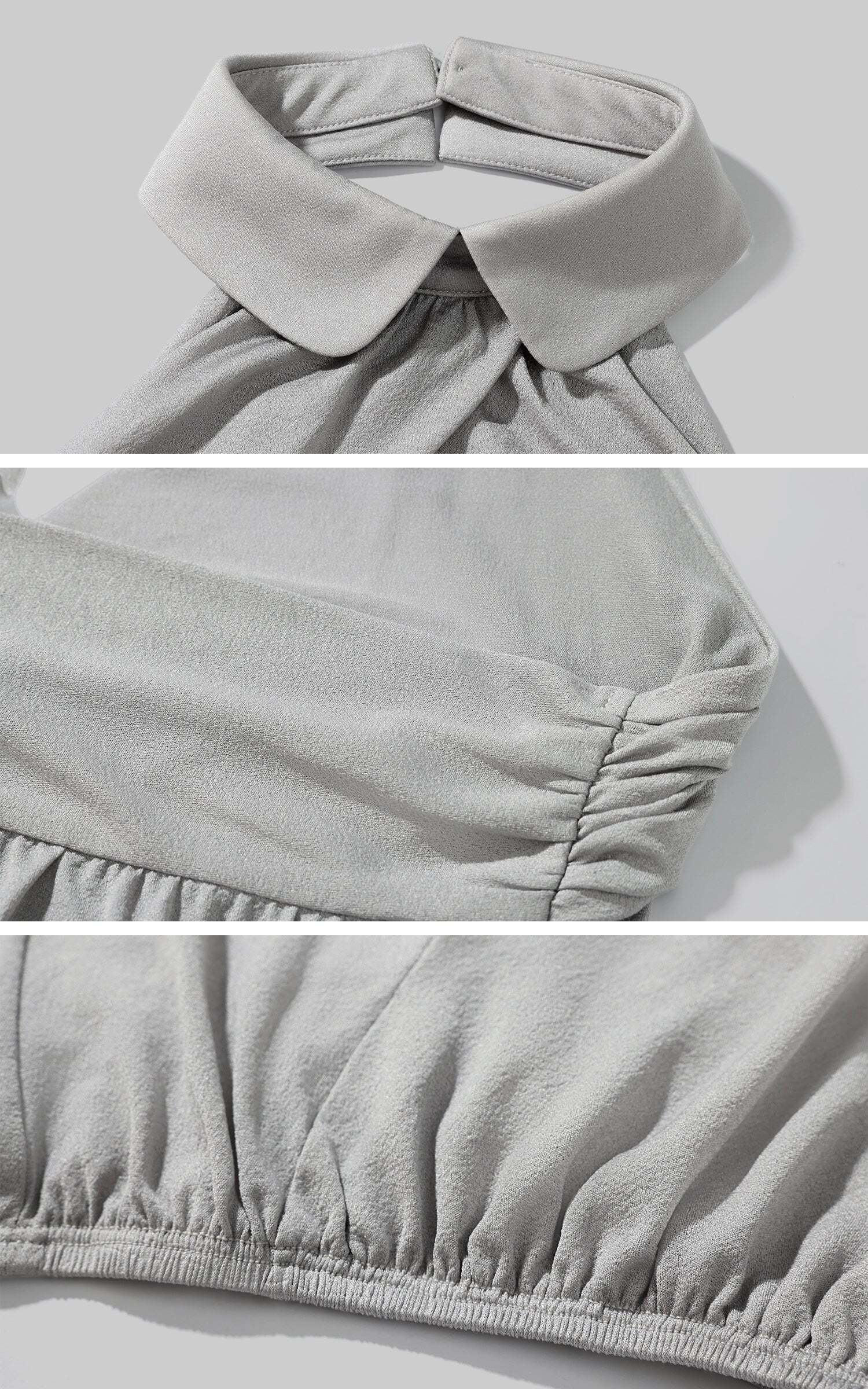 DreamyNerd Soft Halter Collar Top DreamyNerd Soft Halter Collar Top