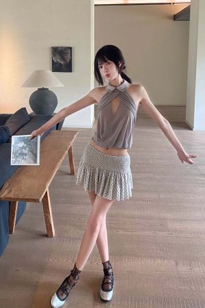 DreamyNerd Soft Halter Collar Top