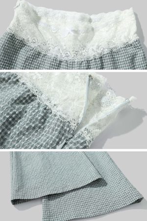 DreamyNerd Sweet Check Lace Set