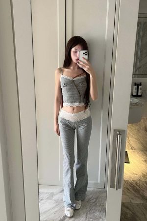 DreamyNerd Sweet Check Lace Set