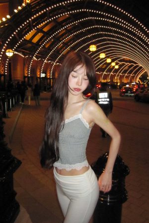 DreamyNerd Sweet Check Lace Set