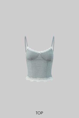 DreamyNerd Sweet Check Lace Set