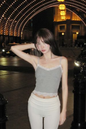 DreamyNerd Sweet Check Lace Set