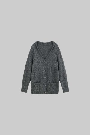 DreamyNerd Vintage Knit Oversized Cardigan