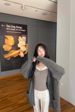 DreamyNerd Vintage Knit Oversized Cardigan
