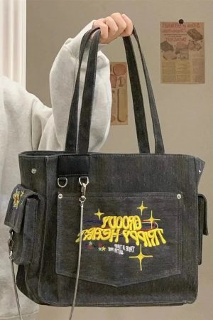 Embroidered Shoulder Bag