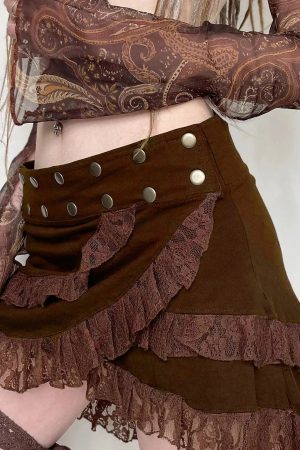 Fairy Grunge Asymmetric Mini Skirt