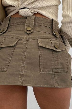 Fairy Grunge Cargo Mini Skirt