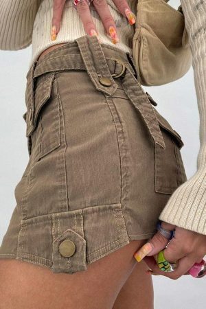 Fairy Grunge Cargo Mini Skirt