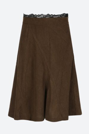 Fairy Grunge Corduroy Midi Skirt
