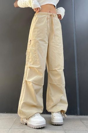 Fairy Grunge Drawstring Parachute Pants