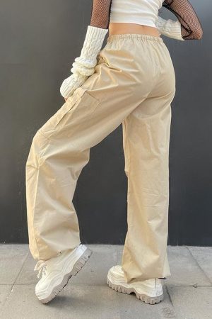 Fairy Grunge Drawstring Parachute Pants