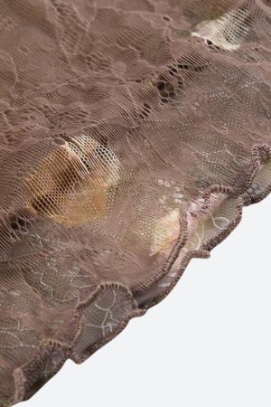 Fairy Grunge Floral Off Shoulder Lace Top