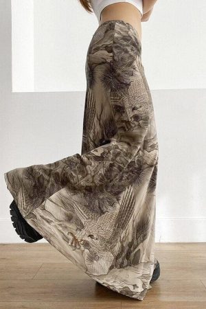 Fairy Grunge Forest Maxi Skirt