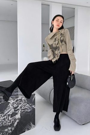 Fairy Grunge Lace Up Asymmetric Cardigan