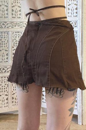 Fairy Grunge Lace Up Mini Skort