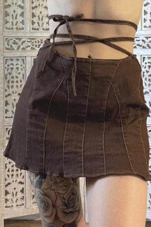 Fairy Grunge Lace Up Mini Skort