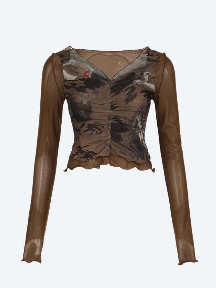 Fairy Grunge Mesh Sheer Top Fairy Grunge Mesh Sheer Top