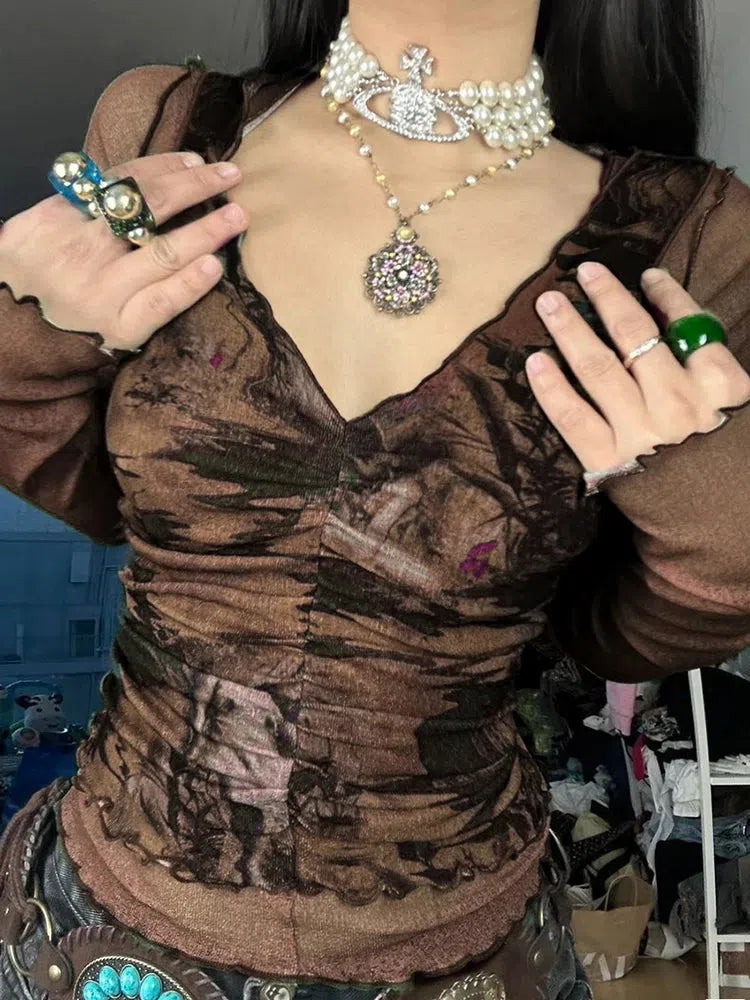 Fairy Grunge Mesh Sheer Top Fairy Grunge Mesh Sheer Top