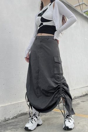Fairy Grunge Parachute Maxi Skirt