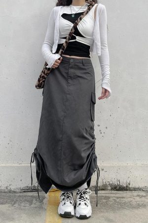 Fairy Grunge Parachute Maxi Skirt