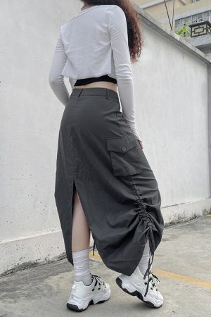 Fairy Grunge Parachute Maxi Skirt