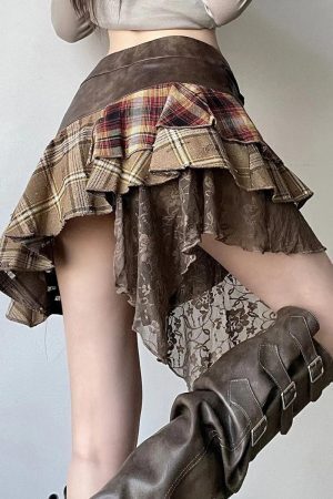 Fairy Grunge Patchwork Mini Skirt