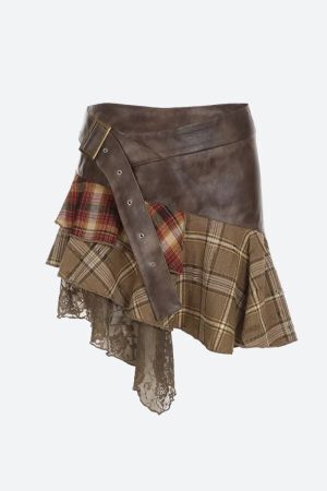 Fairy Grunge Patchwork Mini Skirt