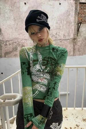 Fairy Grunge Print Top