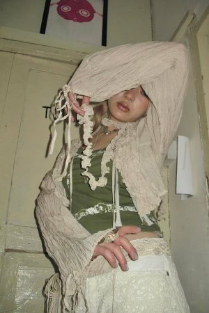 Fairy Grunge Ruffled Crop Cardigan