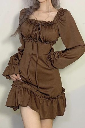 Fairy Grunge Ruffled Mini Dress