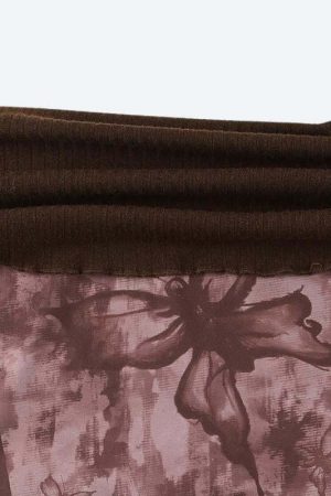 Fairycore Butterfly Ruched Off Shoulder Top