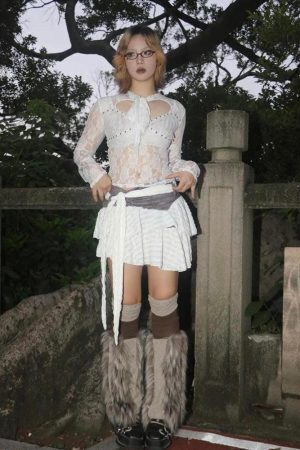 Fairycore Cut Out Lace Top