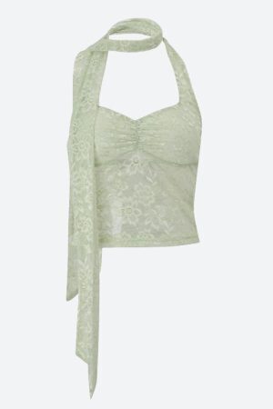 Fairycore Lace Halter Top