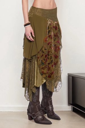 Fairycore Layered Midi Skirt