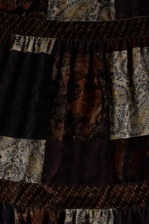 Fairycore Patchwork Maxi Skirt