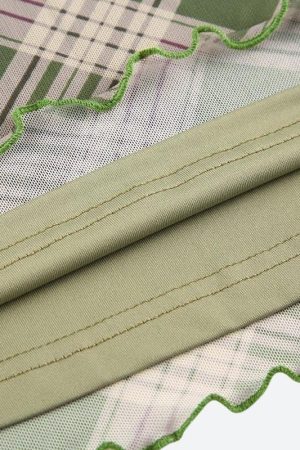 Fairycore Plaid Maxi Skirt