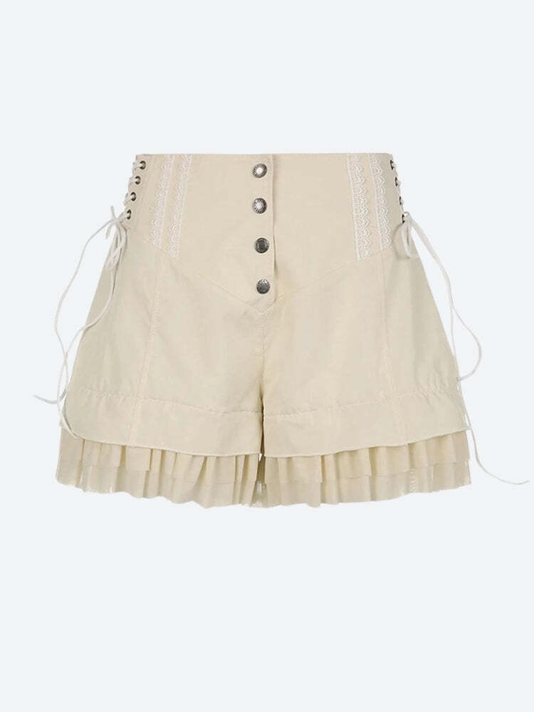 Fairycore Ruffled Lace Up Shorts Fairycore Ruffled Lace Up Shorts