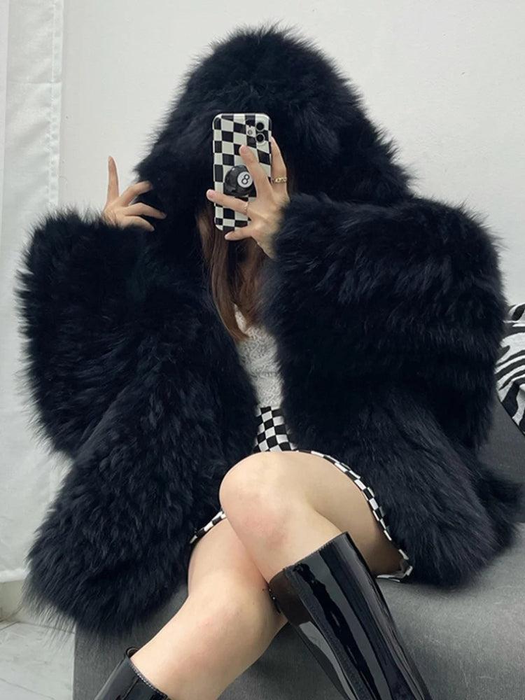 Faux Fur Hooded Jacket Faux Fur Hooded Jacket