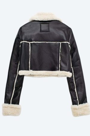 Faux Fur Lined Biker Jacket