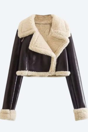 Faux Fur Lined Biker Jacket