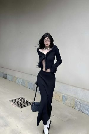 Faux Fur Trim Cardigan