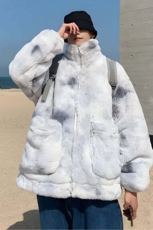 Faux Fur Zip-Up Teddy Jacket