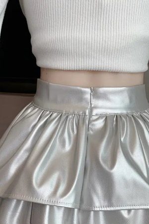 Faux Leather A-Line Mini Skirt