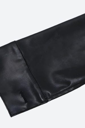 Faux Leather Cropped Jacket