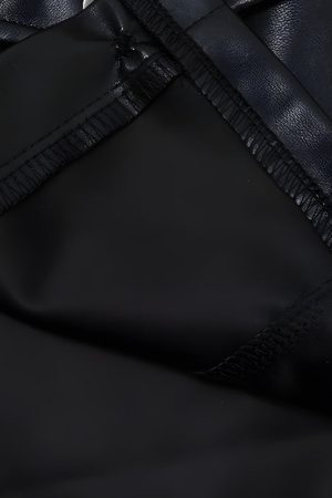 Faux Leather Cropped Jacket