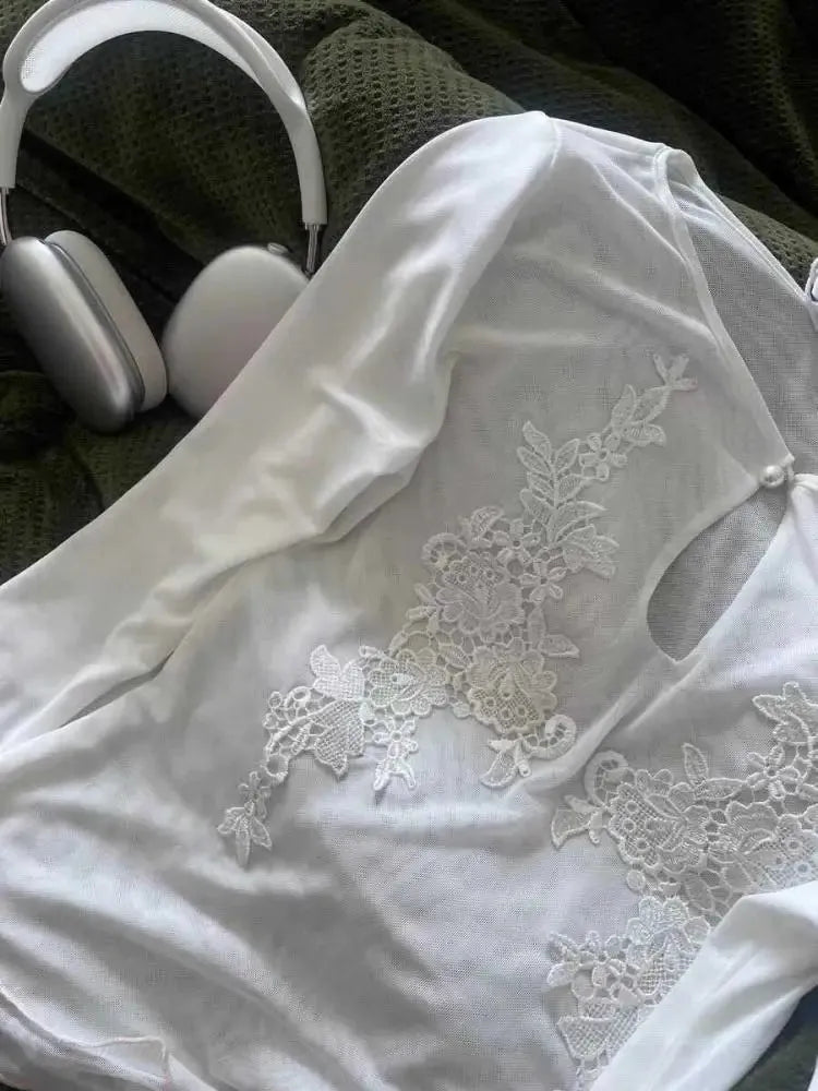 Floral Embroidered Mesh Top Floral Embroidered Mesh Top