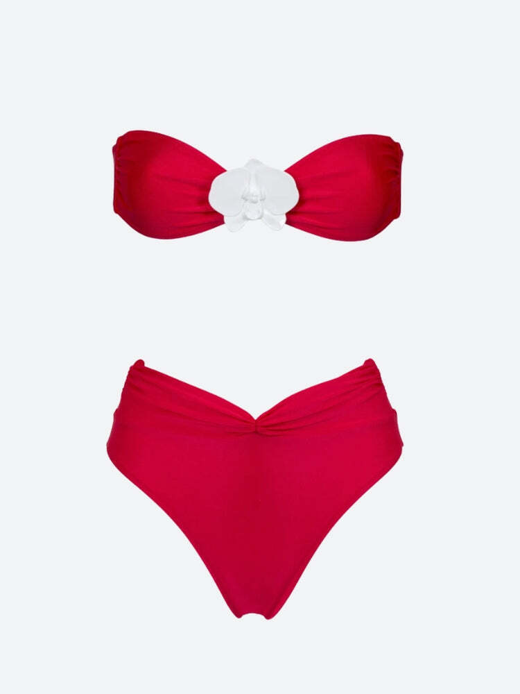 Floral Strapless Bikini Set Floral Strapless Bikini Set